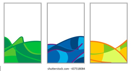 Abstract vision of earth and sea. Rio 2016 vector template for backgrounds, cards, web and journals.