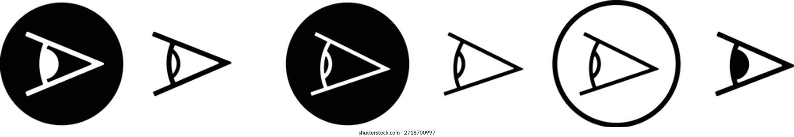 Visión Abstractas y Perspectiva de ojos Ilustración vectorial de iconos