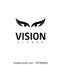 Abstract Vision Logo, Eye Logo, Wings Shape