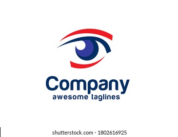idea de concepto de logotipo de visión abstracta