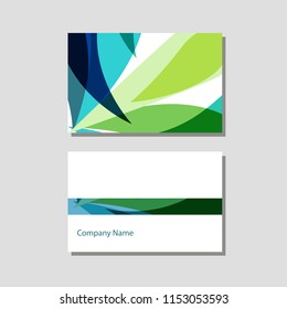 Abstract visit card in flat style. For flower shop, beauty salon, wedding invitation and creative design. Vector illustration