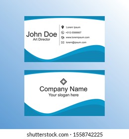 Abstract visiting card, Business visiting card, Corporate creative blue card.Identity card. 