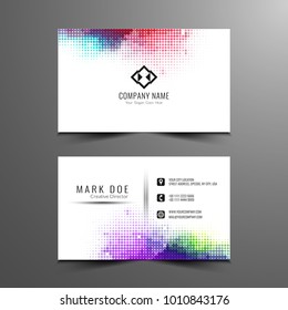 Abstract Visiting card colorful halftone design