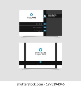 Abstract Visiting Card Vector With Minimal Style