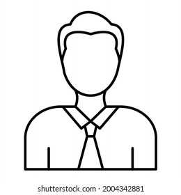 Abstract Visitor Outline Icon Design
