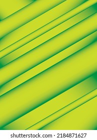 Resumen de forma visual tridimensional de forma cilíndrica bloque de color verde y amarillo gradiente de fondo