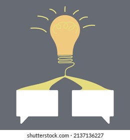 abstract visualization of creating an idea in a team