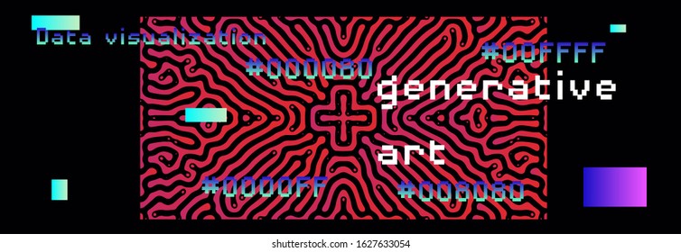 Abstract Visualization of data and information. Conceptual 3D illustration of futuristic technology, complex systems and calculations.