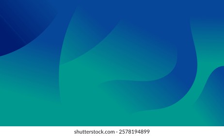 Abstract visualization featuring a gradient background transitioning between shades of blue and green, evoking calm and creativity.