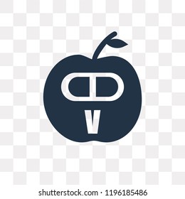 Abstract Vitamin vector icon isolated on transparent background, Vitamin transparency concept can be used web and mobile