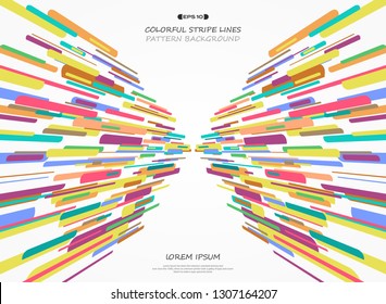 Abstract vivid colorful stripe line of geometric pattern background. You can use for ad, poster, cover design, artwork element, magazine. vector eps10