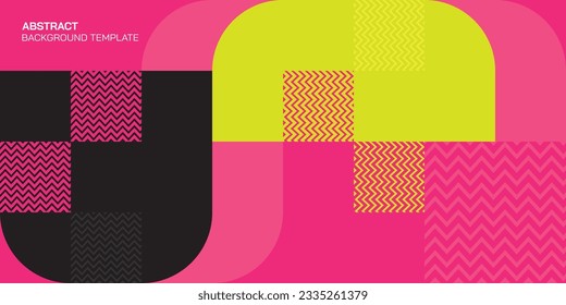 Abstract vivid colors geometric mosaic pattern decorative ornament background vector illustration.