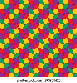Abstract vivid geometric background of rhombus and square shapes