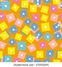 Abstract vivid geometrical seamless pattern with squares and circles.