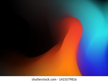 Abstract vivid gradient color flow fluid background,vector illustration.Blue,orange tone blurred wallpaper design for template layout,backdrop,print,website.