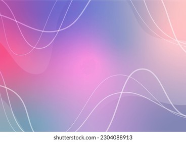 Abstract vivid gradient dynamic line minimal decoration background. vector illustration.