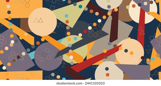 Gráficos vívidos abstractos patrón geométrico sin fisuras. Fondo multicolor. 