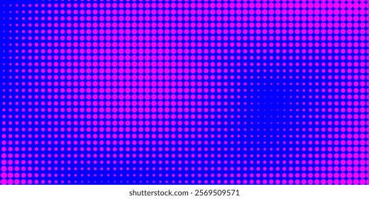 Abstract vivid halftone gradient dotted pattern. Minimalistic pop art dot texture. Great for graphic design, comics, poster, banner