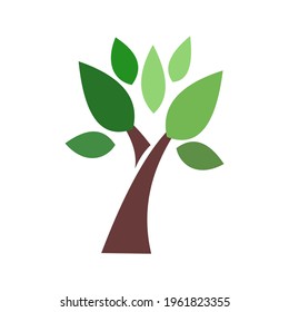 Resumen del diseño del logo de árbol vívido - Inspiración en el diseño del logo de árbol de la vida aislado en fondo blanco