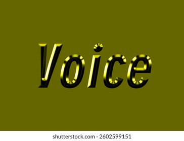 Abstract Voice Text Effect Design Golden Background
