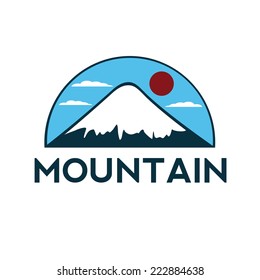 abstract volcano vector design template