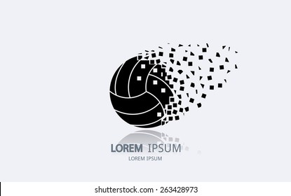 Abstract volleyball ball icon. Vector collection.