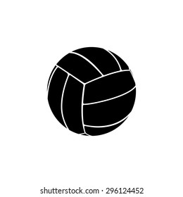 Abstract Volleyball Ball Silhouette On White Stock Vector (Royalty Free ...