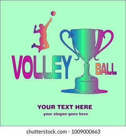 Abstract volleyball player design