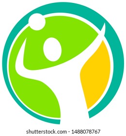 Abstract Volleyball player vector illustration