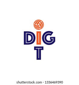 Abstract volleyball symbol with sample text for t-shirt