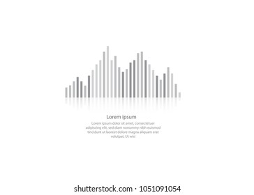 Abstract Volume graph background finance, forex, Cryptocurrency and stock market. Vector for financial presentation.Copy space.