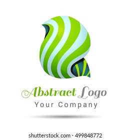 Abstract Volume Logo Colorful 3d Vector Design Corporate identity
