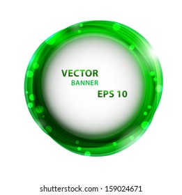 Abstract volume nature shiny bright circle frame. Vector banner pattern for your design.
