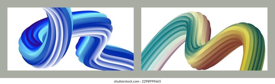Resumen de fondo volumétrico. Cables. conjunto de dos ilustraciones. Pasta dental en un tubo. Minimalismo. Marco creativo y moderno. Diseño de portada, fondo de pantalla. vector eps.