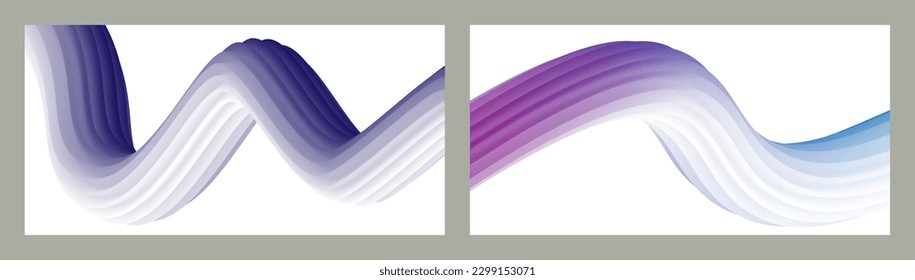 Abstract volumetric background. Cords. set of two illustrations. Toothpaste in a tube. Minimalism. Creative modern background. Cover design, wallpaper, background. eps vector.