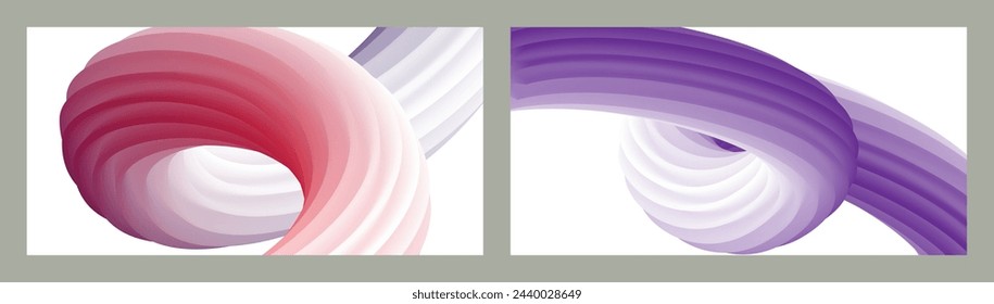 Abstract volumetric background. Cords. set of two illustrations. Toothpaste in a tube. Minimalism. Creative modern background. Cover design, wallpaper, background. eps vector.