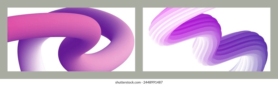 Fondo volumétrico Abstractas. Cuerdas. conjunto de dos ilustraciones. Pasta de dientes en un tubo. Minimalismo. Fondo moderno creativo. Diseño de la cubierta, Fondo de pantalla, fondo. eps Vector.