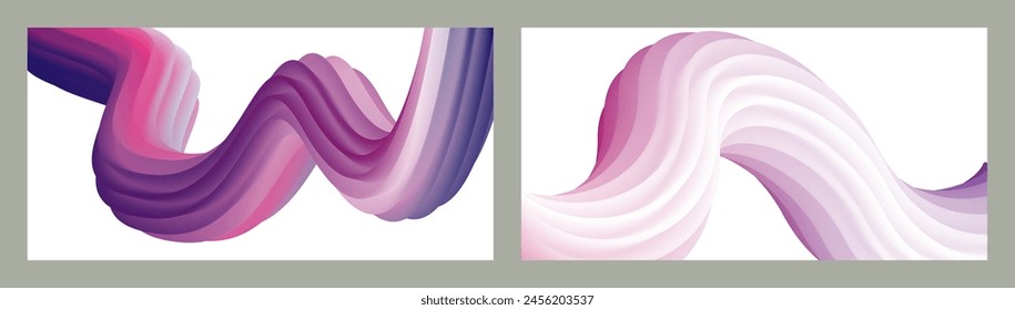 Fondo volumétrico Abstractas. Cuerdas. conjunto de dos ilustraciones. Pasta de dientes en un tubo. Minimalismo. Fondo moderno creativo. Diseño de la cubierta, Fondo de pantalla, fondo. eps Vector.