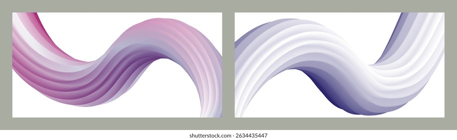 Abstract volumetric background. Cords. set of two illustrations. Toothpaste in a tube. Minimalism. Creative modern background. Cover design, wallpaper, background. eps vector.