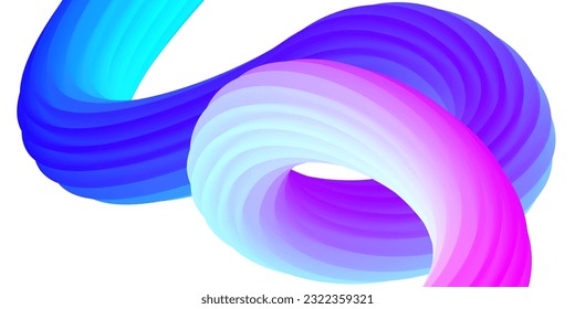 Abstract volumetric background. Cords. Tube toothpaste. Minimalism. Creative modern background. Cover design, wallpaper, background. EPS vector.