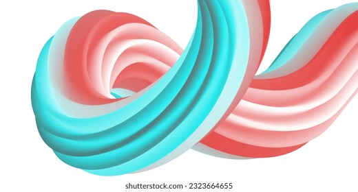 Abstract volumetric background. Cords. Tube toothpaste. Minimalism. Creative modern background. Cover design, wallpaper, background. EPS vector.