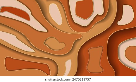 Abstract volumetric background in warm natural shades