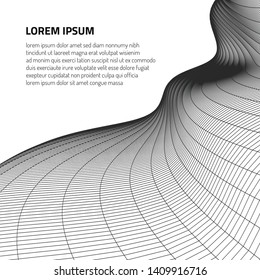 Abstract volumetric figures. Forms from wire cages and lines. Design on the themes of modern technology and the development of the virtual space.