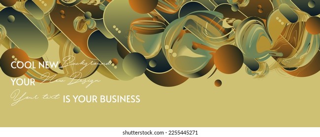 Abstract volumetric forms in the creative universal artistic background. Trendy Graphic Design for banner, poster, cover, invitation, placard, brochure