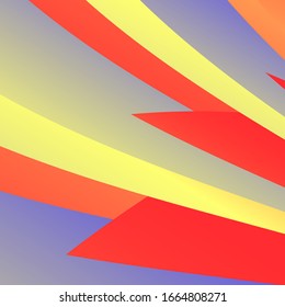 Abstract volumetric geometric background. curled lines in motion
