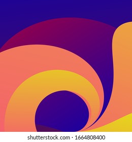Abstract volumetric geometric background. curled lines in motion