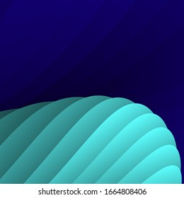 Abstract volumetric geometric background. curled lines in motion
