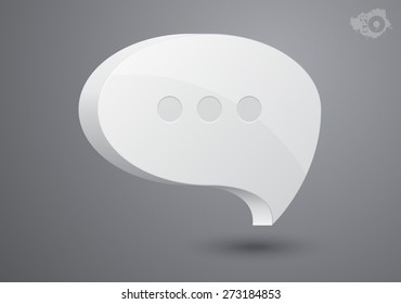 Abstract volumetric icon talk