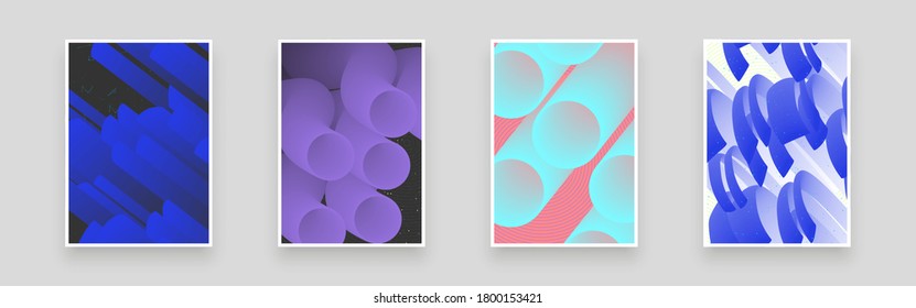 Abstract volumetric illustration for poster, flyer, brochure. Dynamic composition with trendy liquid fluid 3d shapes. Minimal backdrop, background. Eps10 vector.