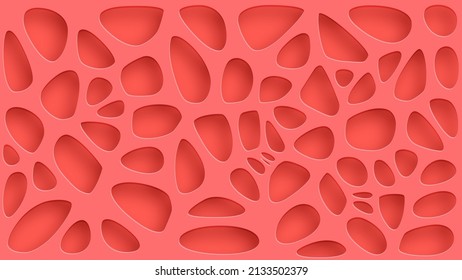 Abstract voronoi blocks cell pattern. 3D geometric vector background design